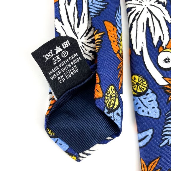 TED BAKER London Palm & Fruit Silk Print Tie NWOT - Picture 14 of 16